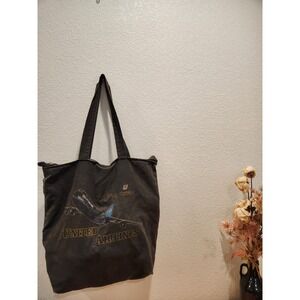 Vintage 80s‎ United Airlines Canvas Tote Augusta Sportswear USA YKK 16"x16" rare